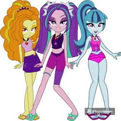 Size: 1600x1600 | Tagged: safe, artist:cutler1228, derpibooru import, adagio dazzle, aria blaze, sonata dusk, human, equestria girls, clothes, image, png, simple background, swimsuit, the dazzlings, transparent background