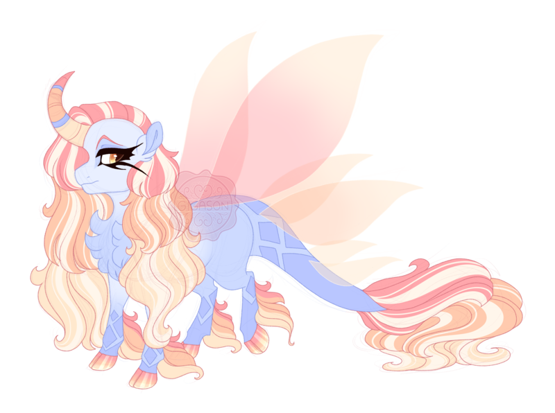 Size: 4700x3500 | Tagged: safe, artist:gigason, derpibooru import, oc, oc:forest fairy, flutter pony, pony, curved horn, female, horn, image, mare, png, simple background, solo, transparent background