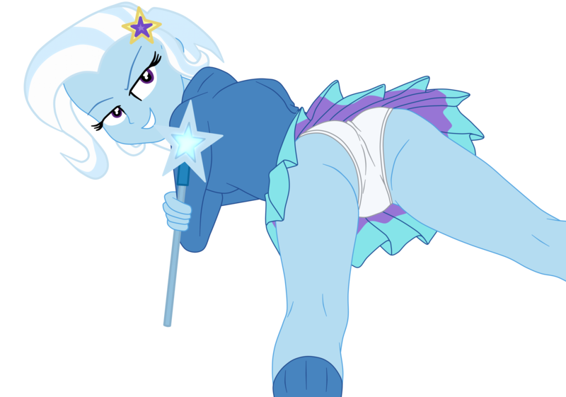 Size: 4633x3249 | Tagged: source needed, suggestive, artist:gmaplay, derpibooru import, trixie, equestria girls, equestria girls series, street magic with trixie, spoiler:eqg series (season 2), ass, breasts, butt, clothes, female, image, panties, png, simple background, solo, the great and powerful ass, transparent background, underwear