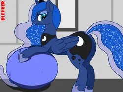 Size: 1600x1200 | Tagged: safe, alternate version, artist:bleyker, derpibooru import, princess luna, alicorn, pony, ball, butt, female, image, large butt, mare, moonbutt, multiple variants, plot, png, solo