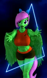 Size: 2460x4044 | Tagged: safe, artist:dawnyr, ponerpics import, oc, oc:zippy sparkz, unofficial characters only, anthro, 3d, breasts, clothes, female, image, jpeg