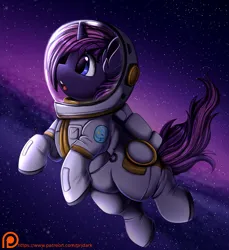 Size: 2350x2566 | Tagged: safe, artist:pridark, derpibooru import, oc, unofficial characters only, pony, unicorn, horn, image, png, solo, space, spacesuit, unicorn oc