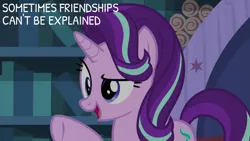 Size: 2000x1125 | Tagged: safe, derpibooru import, edit, edited screencap, editor:quoterific, screencap, starlight glimmer, the end in friend, image, jpeg, solo