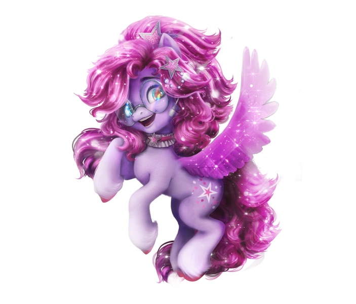 Size: 1416x1208 | Tagged: safe, artist:annaxeptable, derpibooru import, starsong, pegasus, pony, g3, g5, g3 to g5, generation leap, glasses, image, jpeg, solo