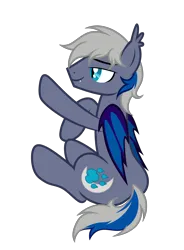 Size: 2228x3020 | Tagged: safe, artist:equestria secret guard, derpibooru import, oc, oc:maple night, unofficial characters only, bat pony, pony, bat pony oc, bat wings, butt, image, male, png, raised hoof, simple background, sitting, smiling, smirk, solo, stallion, transparent background, wings