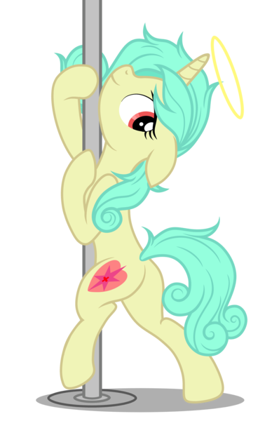 Size: 3699x5570 | Tagged: safe, artist:equestria secret guard, derpibooru import, oc, oc:seven sister, unofficial characters only, pony, unicorn, butt, female, horn, image, looking at you, mare, plot, png, pole, pole dancing, sexy, simple background, solo, stripper pole, transparent background, unicorn oc