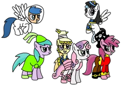 Size: 967x667 | Tagged: safe, artist:maggiethenuggetpony68, derpibooru import, cotton cloudy, first base, noi, ruby pinch, sweetie belle, earth pony, pegasus, pony, unicorn, adorabase, alternate mane six, astronaut, aura (g4), aurabetes, ballerina, ballet slippers, best friends, boots, cleopatra, clothes, colored, costume, cottonbetes, cute, diasweetes, dress, female, first base can fly, flapping, flying, foal, friends, g4, grin, group, halloween, halloween costume, hat, helmet, hennin, holiday, hooves, hooves up, image, mare, noiabetes, older, older aura (g4), older cotton cloudy, older first base, older noi, older ruby pinch, older sweetie belle, open mouth, open smile, pegasus first base, pinchybetes, pirate, pirate hat, png, princess, princess costume, race swap, scarecrow, sextet, shoes, simple background, slippers, smiling, space helmet, spacesuit, transparent background