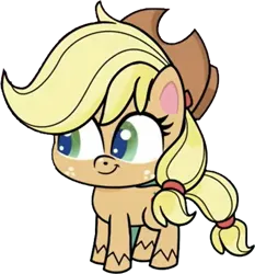 Size: 437x469 | Tagged: safe, artist:pascalmulokozi2, derpibooru import, edit, edited screencap, screencap, applejack, earth pony, pony, my little pony: pony life, spoiler:pony life s02e01, applejack's hat, background removed, cowboy hat, cute impact, female, hat, image, mare, not a vector, png, simple background, solo, transparent background