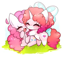 Size: 2056x1857 | Tagged: safe, artist:arwencuack, derpibooru import, pinkie pie, oc, oc:oc:charleen hearts, chibi, commission, image, png