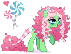 Size: 1542x1167 | Tagged: safe, artist:gihhbloonde, derpibooru import, earth pony, pony, female, image, magical lesbian spawn, mare, offspring, parent:minty, parent:pinkie pie, png, simple background, solo, transparent background