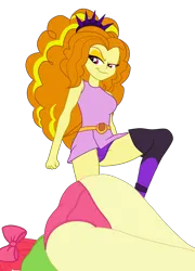 Size: 2500x3464 | Tagged: suggestive, artist:gmaplay, derpibooru import, adagio dazzle, apple bloom, equestria girls, ass, ass up, bloom butt, breasts, butt, butt focus, clothes, defeated, g4, image, panties, panty shot, png, simple background, transparent background, unconscious, underwear, victorious villain