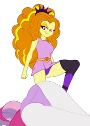 Size: 2500x3464 | Tagged: suggestive, artist:gmaplay, derpibooru import, adagio dazzle, sweetie belle, equestria girls, ass, ass up, breasts, butt, butt focus, clothes, defeated, g4, image, panties, panty shot, png, simple background, sweetie butt, transparent background, unconscious, underwear, victorious villain
