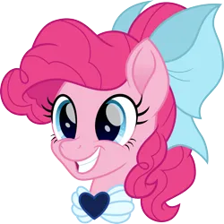 Size: 1600x1600 | Tagged: safe, artist:cloudy glow, derpibooru import, pinkie pie, earth pony, pony, ariel, bow, disney, disney princess, image, png, simple background, smiling, solo, the little mermaid, transparent background