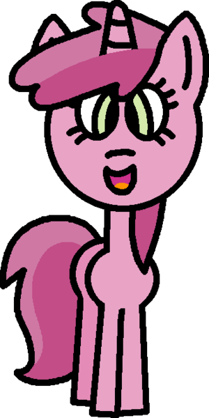 Size: 331x663 | Tagged: safe, artist:kookycookiemonster66, derpibooru import, ruby pinch, pony, unicorn, background pony, cute, female, filly, foal, g4, happy, image, open mouth, open smile, pinchybetes, png, simple background, smiling, transparent background