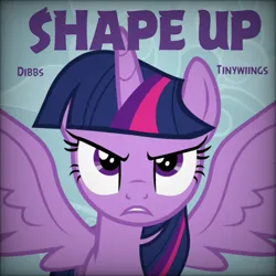 Size: 1280x1280 | Tagged: safe, artist:edy_january, derpibooru import, edit, edited screencap, screencap, twilight sparkle, twilight sparkle (alicorn), alicorn, pony, album, album cover, album parody, dibbs, image, music, png, rapper, reference, simple background, solo, song, song reference, tinywiings