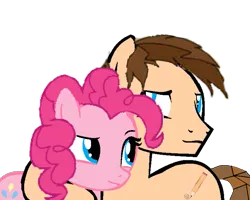 Size: 725x580 | Tagged: safe, artist:williamsvenancio, derpibooru import, pinkie pie, oc, oc:braden, pony, canon x oc, female, image, male, needs more jpeg, png, shipping, simple background, straight, transparent background