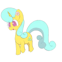 Size: 4000x4000 | Tagged: safe, artist:violavaquita, ponerpics import, lemon hearts, pony, unicorn, female, flower, image, mare, png, simple background, solo, transparent background