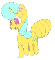 Size: 3048x3277 | Tagged: safe, alternate version, artist:violavaquita, edit, ponerpics import, lemon hearts, ant, ant pony, insect, original species, pony, unicorn, female, flower, image, mare, png, simple background, solo, transparent background