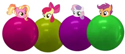 Size: 1228x537 | Tagged: safe, artist:marybethemberjoy49-1, derpibooru import, apple bloom, luster dawn, scootaloo, sweetie belle, earth pony, pegasus, unicorn, balloon, cute, cutie mark crusaders, female, image, png, simple background, white background