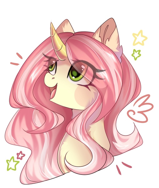 Size: 1520x1797 | Tagged: safe, artist:freyamilk, derpibooru import, oc, oc:peach tao, unofficial characters only, alicorn, pony, alicorn oc, bust, horn, image, jpeg, not fluttershy, open mouth, portrait, smiling, wings