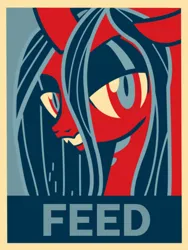 Size: 1250x1658 | Tagged: safe, artist:pinkanon, derpibooru import, queen chrysalis, g4, hope poster, image, parody, png, propaganda, propaganda parody, propaganda poster, solo