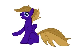 Size: 2090x1412 | Tagged: safe, artist:hurricanehunter03, derpibooru import, oc, oc:wing front, pegasus, base used, blue eyes, brown mane, brown tail, image, male, missing cutie mark, pegasus oc, png, purple fur, simple background, sitting, solo, tail, talking, white background, wings