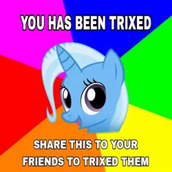 Size: 720x720 | Tagged: suggestive, derpibooru import, trixie, pony, unicorn, female, image, jpeg, mare, solo, troll, trolling