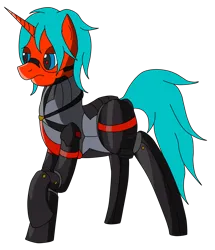 Size: 2245x2612 | Tagged: safe, artist:timejumper, derpibooru import, oc, oc:caliber, oc:only, pony, robot, robot pony, arcatar animatronics, image, png, signalis