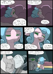 Size: 1024x1431 | Tagged: safe, artist:metal-kitty, derpibooru import, oc, oc:lockette, oc:star flare (mlp project), comic:mlp project, 2016, bed, comic, crying, hospital bed, image, jpeg, old art, respirator, smiling