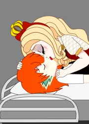 Size: 1187x1651 | Tagged: safe, derpibooru import, spike, human, apple white, crossover, crossover shipping, crying, human spike, humanized, image, kissing, orange hair, png, ship:spikewhite, shipping