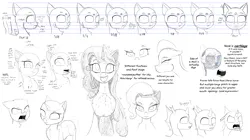 Size: 5000x2794 | Tagged: safe, artist:chopsticks, derpibooru import, izzy moonbow, pipp, pipp petals, changeling, pegasus, pony, unicorn, g5, cheek fluff, chest fluff, ear fluff, female, floppy ears, image, izzy is tol, male, mare, monochrome, open mouth, pipp is short, png, sketch, sketch dump, skull, stallion, teeth, text, turnaround, yelling