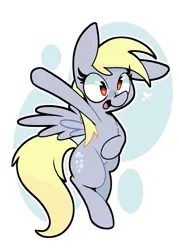 Size: 2500x3500 | Tagged: safe, artist:kindakismet, derpibooru import, derpy hooves, pegasus, pony, cute, derpabetes, female, g4, high res, image, mare, open mouth, png, simple background, solo, spread wings, white background, wings