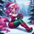 Size: 1024x1024 | Tagged: safe, ai content, derpibooru import, machine learning generated, pinkie pie, human, ass, belt buckle, boots, breasts, butt, choker, christmas, christmas tree, cleavage, clothes, generator:dall-e 3, gloves, happy, hat, high heel boots, high heels, holiday, humanized, image, jpeg, latex, latex stockings, leather, leather boots, pine tree, present, santa hat, shoes, side view, sitting, smiling, snow, tail, tailed humanization, tree, winter, winter outfit