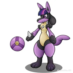 Size: 1024x1024 | Tagged: safe, ai content, derpibooru import, machine learning generated, twilight sparkle, lucario, ball, image, morph ball, png, pokefied, pokémon, prompter:mega-poneo, simple background, species swap, twiball, twilicario, white background