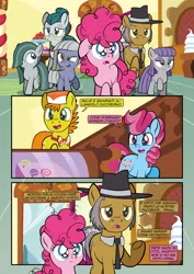 Size: 1920x2715 | Tagged: safe, artist:alexdti, derpibooru import, carrot cake, cloudy quartz, cup cake, igneous rock pie, limestone pie, marble pie, maud pie, pinkie pie, earth pony, pony, comic:how we met (italian), female, filly, filly pinkie pie, flo, foal, image, italian, jpeg, varying degrees of want, younger