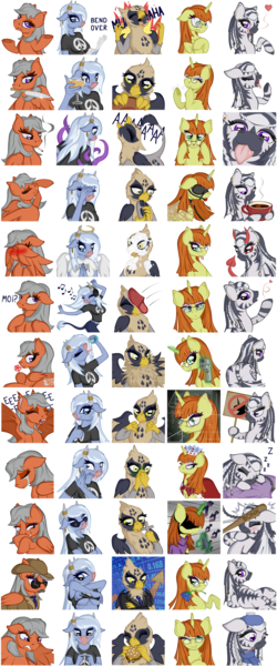 Size: 2560x6144 | Tagged: safe, artist:virenth, derpibooru import, oc, oc:crescendo, oc:hester, oc:hime cut, oc:nova, oc:virenth, unofficial characters only, anthro, bat pony, demon, gryphon, minotaur, pegasus, unicorn, zebra, comic:virenth mixtures emporium, air kiss, angel, angry, ballgag, behaving like a bird, blindfold, blushing, bondage, bonk, breasts, burger, candy, cigarette, clapping, clothes, coffee, coffee mug, collar, confused, crying, cum, dancing, disguise, disgusted, drama queen, eeee, embarrassed, emoji, exposed breasts, facepalm, facial, female, flashing, flashing boobs, flower, food, gag, giggling, glasses, gloves, gun, halo, handgun, headphones, horn, horn ring, horny, image, jewelry, jojo's bizarre adventure, knife, laughing, leash, licking, licking the fourth wall, lollipop, looking at you, magic suppression, meme, minotaur oc, mlem, mug, music, music notes, one eye closed, pistol, png, presenting, regalia, ring, rubber gloves, scared, shoes, shrug, shy, sick, silly, simple background, sleeping, smoking, sticker, sticker pack, stonks, sunglasses, surprised, tentacles, thumbs down, thumbs up, tongue out, transparent background, unamused, weapon, weapon safe, wink, yawn suggestive, yelling