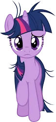 Size: 3000x6524 | Tagged: safe, artist:cloudy glow, derpibooru import, twilight sparkle, lesson zero, .ai available, image, messy mane, png, simple background, solo, transparent background, vector