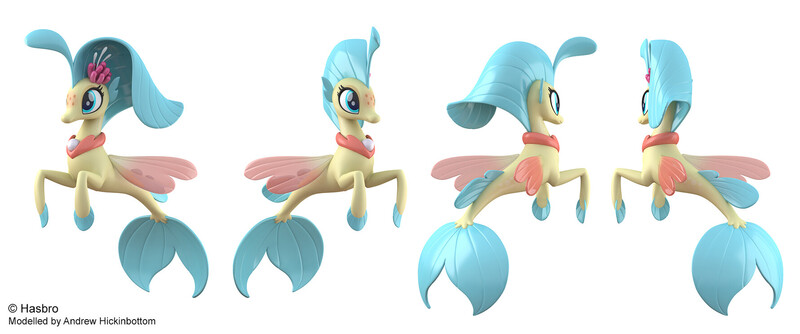 Size: 1781x744 | Tagged: safe, artist:andrew hickinbottom, artist:andyh_3d, derpibooru import, official, part of a set, princess skystar, my little pony: the movie, 3d, 3ds max, female, image, jpeg, multiple angles, simple background, solo, white background