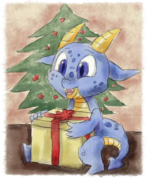 Size: 2850x3463 | Tagged: safe, artist:buttercupsaiyan, oc:cardslut, image, png, secret santa, traditional art, watercolor painting