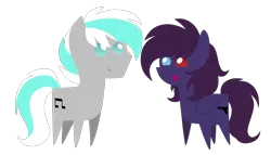 Size: 1788x1024 | Tagged: safe, derpibooru import, oc, oc:pestyskillengton, oc:silvernote, unofficial characters only, earth pony, pegasus, pony, couple, full body, image, png, simple background, transparent background, vector, wings