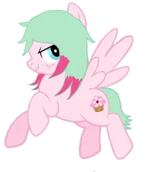 Size: 828x966 | Tagged: safe, artist:star-is-nonbinary, derpibooru import, oc, oc:cherry cake, pegasus, pony, base used, derpibooru exclusive, female, image, magical lesbian spawn, mare, offspring, parent:blossomforth, parent:pinkie pie, parents:pinkieforth, png, raised hoof, simple background, transparent background