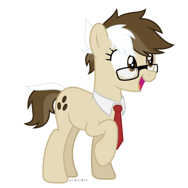 Size: 6000x6000 | Tagged: safe, artist:suramii, derpibooru import, oc, oc:caroline, earth pony, pony, absurd resolution, female, glasses, image, mare, necktie, png, simple background, solo, transparent background