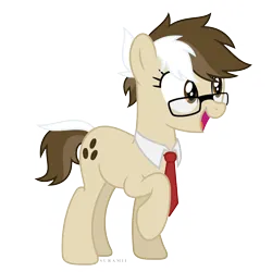 Size: 6000x6000 | Tagged: safe, artist:suramii, derpibooru import, oc, oc:caroline, earth pony, pony, absurd resolution, female, glasses, image, mare, necktie, png, simple background, solo, transparent background