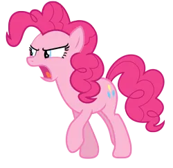 Size: 6898x6712 | Tagged: safe, artist:estories, derpibooru import, pinkie pie, earth pony, pony, angry, female, image, mare, png, simple background, solo, transparent background, unamused, vector