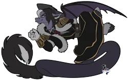 Size: 3201x1998 | Tagged: safe, artist:brainiac, derpibooru import, draconequus, crossover, emet-selch, final fantasy, final fantasy xiv, image, male, png, simple background, solo, transparent background
