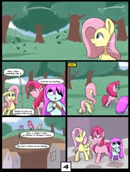 Size: 6000x8000 | Tagged: safe, artist:chedx, derpibooru import, fluttershy, pinkie pie, earth pony, pegasus, comic:learning with pibby glitch battles, fanfic, comic, commission, community related, crossover, image, multiverse, pibby, png