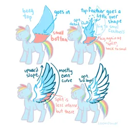 Size: 3000x3000 | Tagged: safe, artist:leopardsnaps, derpibooru import, rainbow dash, pegasus, pony, how to draw, image, instructions, png, solo, tutorial, wings