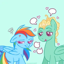 Size: 3000x3000 | Tagged: safe, artist:leopardsnaps, derpibooru import, rainbow dash, zephyr breeze, pegasus, pony, angry, duo, female, grumpy, heart, image, implied shipping, lidded eyes, looking away, male, png, ship:zephdash, shipping, speech bubble, straight, talking, tsunderainbow, tsundere