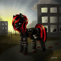 Size: 1900x1900 | Tagged: semi-grimdark, artist:krotir, derpibooru import, oc, earth pony, pony, bandage, blood, cigarette, female, image, jpeg, mare, solo