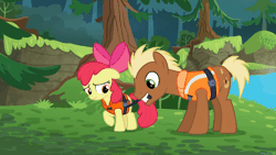 Size: 1920x1080 | Tagged: safe, derpibooru import, screencap, apple bloom, meadow song, earth pony, on your marks, animated, gif, image